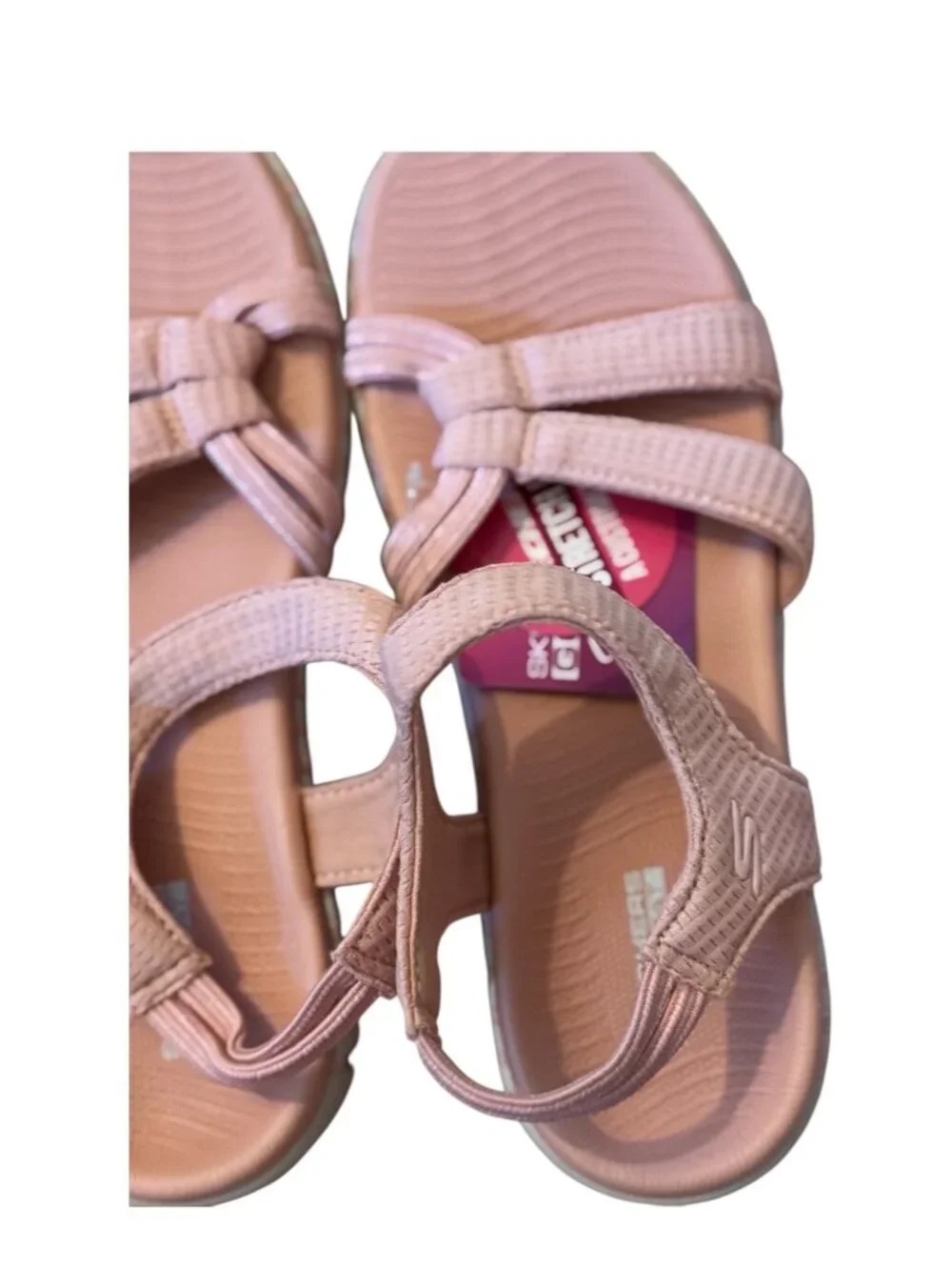 Skechers GOwalk Pink Sport Sandals Womens US 6 EU 36 Adjustable Comfort Shoes
